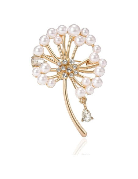 Broche de Diente de León Dorado KKAMAGI para Mujeres