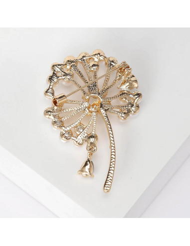 Broche de Diente de León Dorado KKAMAGI para Mujeres