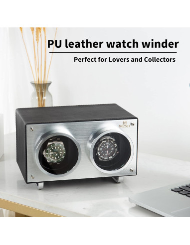 Winder Doble para Relojes Automáticos MOZSLY Negro 2 Relojes