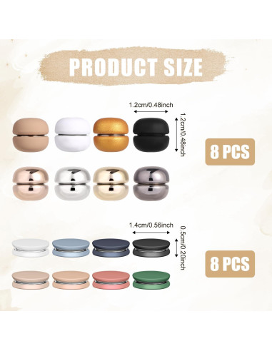 16 Alfileres Magnéticos para Hijab NQEUEPN - Multicolor