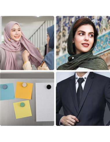 16 Alfileres Magnéticos para Hijab NQEUEPN - Multicolor