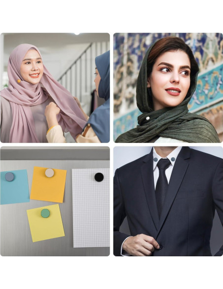 16 Alfileres Magnéticos para Hijab NQEUEPN - Multicolor