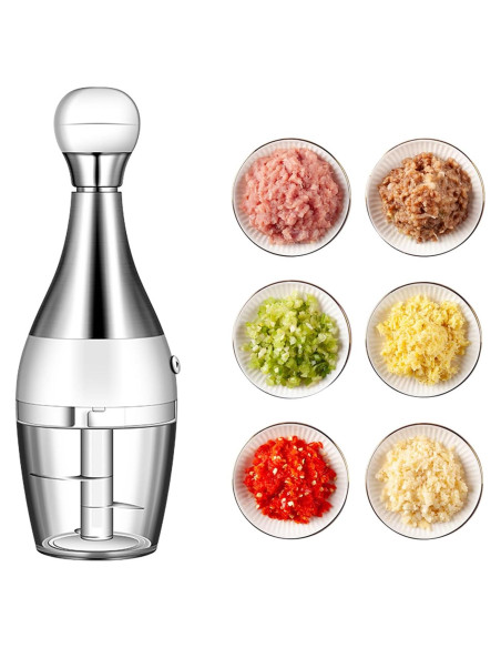 Mini Cortador de Ajo Genérico Acero Inoxidable 300g Manual Mini Cortador de Ajo Genérico Acero Inoxidable 300g Manual