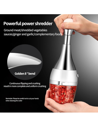 Mini Cortador de Ajo Genérico Acero Inoxidable 300g Manual