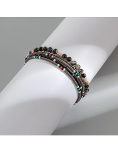 Tobillera Boho Trenzada con Cuentas para Mujeres Ajustable 2