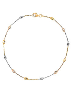 Cadena de Tobillo Savlano de Plata Esterlina 925 y Oro 18K