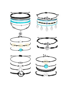 Pulsera de Olas de Surfista Hicarer 21 Piezas Ajustable