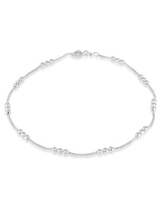 Cadena Tobillera de Plata Esterlina 925 Savlano 25.4 cm