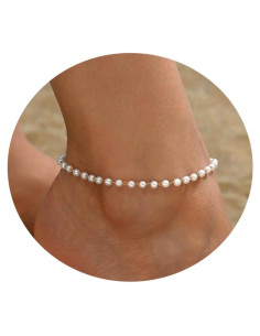 Pulsera de Tobillo Dorada JotCa con Perlas Elegantes 21 cm