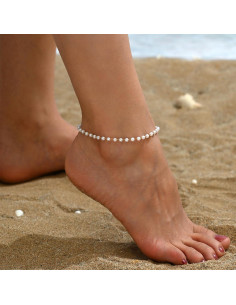 Pulsera de Tobillo Dorada JotCa con Perlas Elegantes 21 cm 2