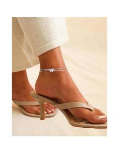 Conjunto de Pulseras de Tobillo de Oro 14K y Plata 925 Jikasi 2