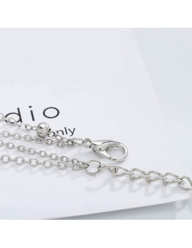 Pulsera de Tobillo Ajustable Plata 14K Mariposa Tengyue