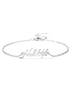 Tobillera HotWife con Corazones - Acero Inoxidable Plateado