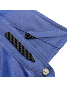 Perchas de Cuello de Fibra de Carbono Real para Hombres - 2 Pares (5 cm y 7 cm) - Ultra-Finas, Amigables para Viajar 2