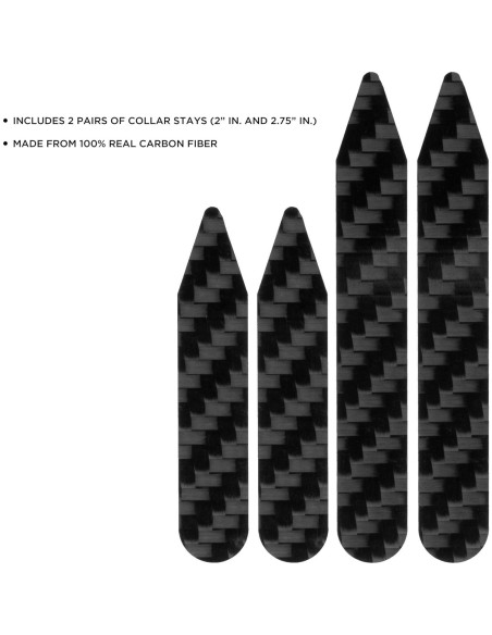 Perchas de Cuello de Fibra de Carbono Real para Hombres - 2 Pares (5 cm y 7 cm) - Ultra-Finas, Amigables para Viajar