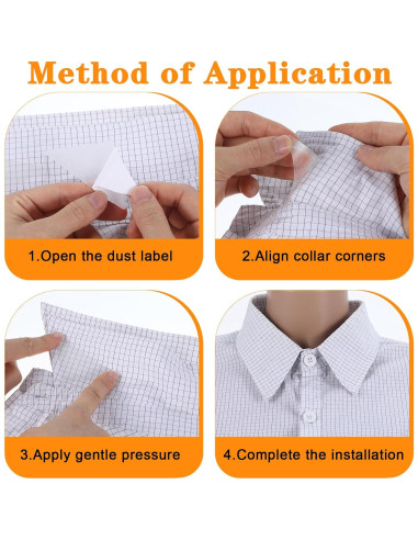 120 Soportes de Collar Transparentes Quilax para Camisas de Hombre