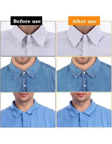 120 Soportes de Collar Transparentes Quilax para Camisas de Hombre