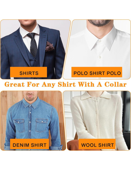 120 Soportes de Collar Transparentes Quilax para Camisas de Hombre