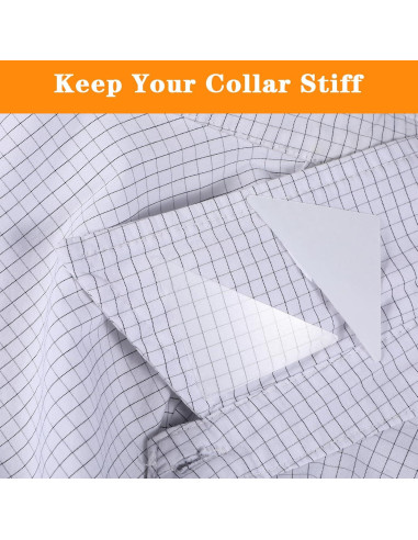 120 Soportes de Collar Transparentes Quilax para Camisas de Hombre