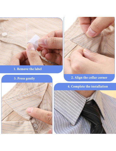120 Soportes de Collar para Camisas de Hombre FdcLixuvol