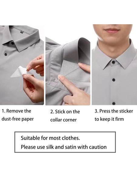 120 Piezas Collar Stays No Curl PVC para Camisas Polo 120 Piezas Collar Stays No Curl PVC para Camisas Polo