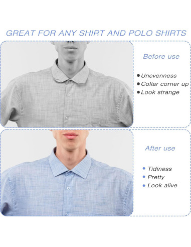 120 Soportes de Collar para Camisas de Hombre FdcLixuvol