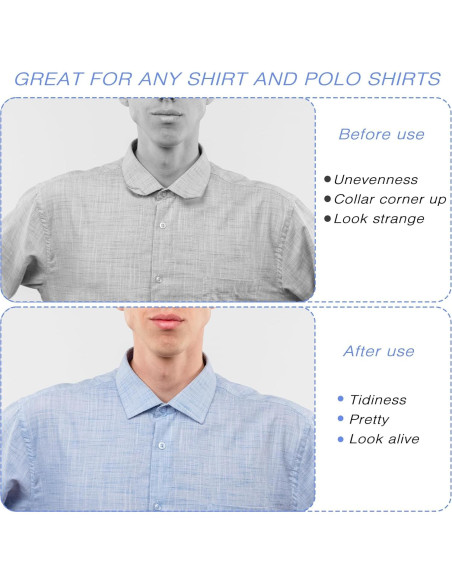 120 Soportes de Collar para Camisas de Hombre FdcLixuvol