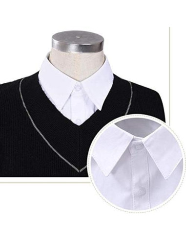 Collar Falso de Moda para Hombre Joyci Algodón Blanco