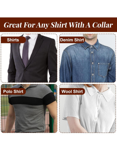 100 Soportes de Cuello de Camisa Yolev - PVC Antideformación