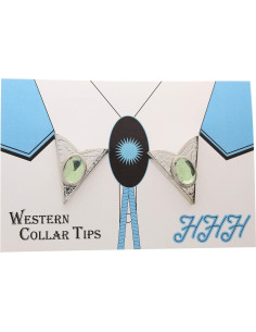 Puntas de Collar Acrílicas Verdes HHH - Acabado Plateado 2