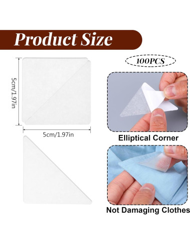 100 Soportes de Cuello de Camisa Yolev - PVC Antideformación