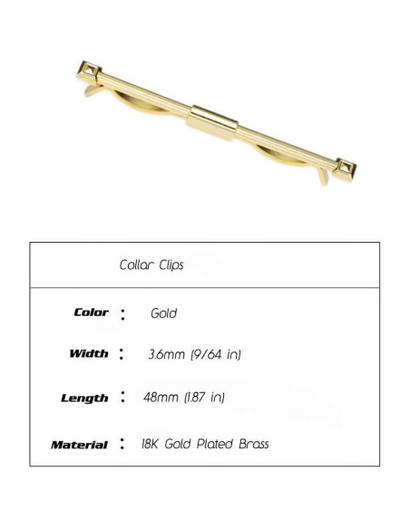 Clip de Corbata Canjoyn Cuadrado para Hombres 12.7cm