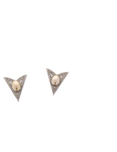 Puntas de Collar de Piedras de Perla HHH - Acabado Plateado