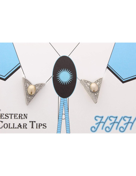 Puntas de Collar de Piedras de Perla HHH - Acabado Plateado