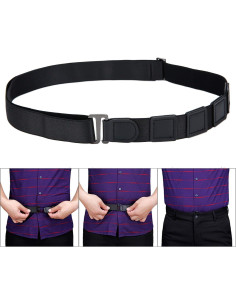 Cinturón Sujetador de Camisa Ajustable Kedofe 120 cm Elástico 2