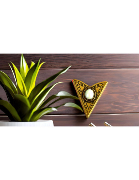 Puntas de Collar de Piedra Blanca HHH - Acabado Plateado Unisex