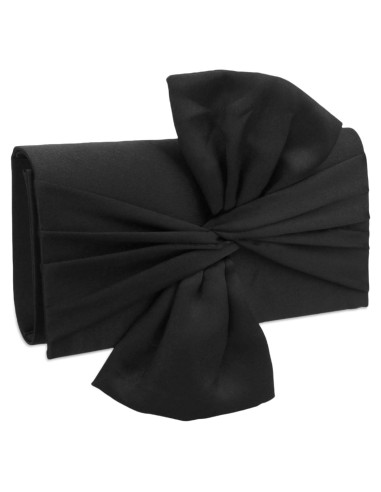 Bolso de Mano YYW con Lazo de Satén para Mujeres - Negro