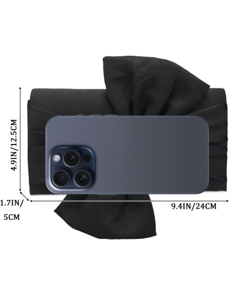 Bolso de Mano YYW con Lazo de Satén para Mujeres - Negro Bolso de Mano YYW con Lazo de Satén para Mujeres - Negro