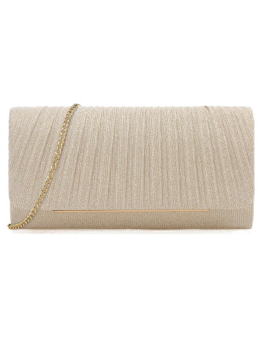 Bolso de Mano de Purpurina para Mujeres - nodeber Champán