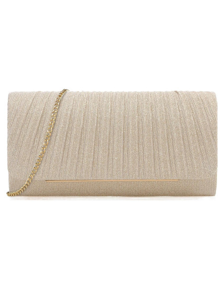 Bolso de Mano de Purpurina para Mujeres - nodeber Champán