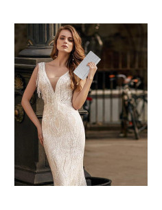 Cartera de Mano Brillante Plateada para Mujeres 20x5.5x10cm 2