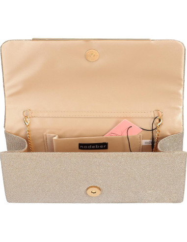Bolso de Mano de Purpurina para Mujeres - nodeber Champán