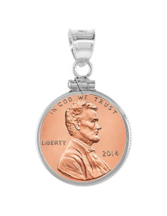 Bezel de Moneda de Plata Esterlina 925 con Tapa de Tornillo 19 mm