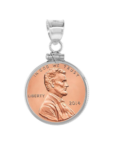 Bezel de Moneda de Plata Esterlina 925 con Tapa de Tornillo 19 mm