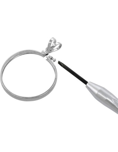 Bezel de Moneda de Plata Esterlina 925 con Tapa de Tornillo 19 mm