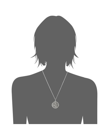 Collar medallón redondo plata esterlina Amazon Essentials 33mm