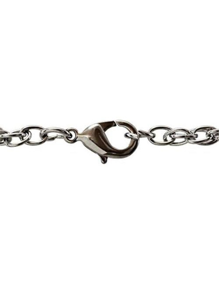 Collar de medallón corazón con moneda colibrí 76.2 cm