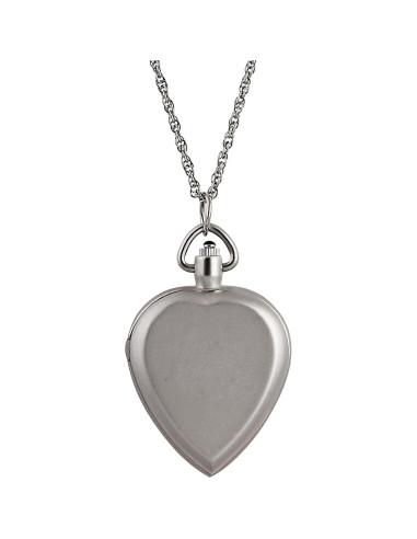 Collar de medallón corazón con moneda colibrí 76.2 cm