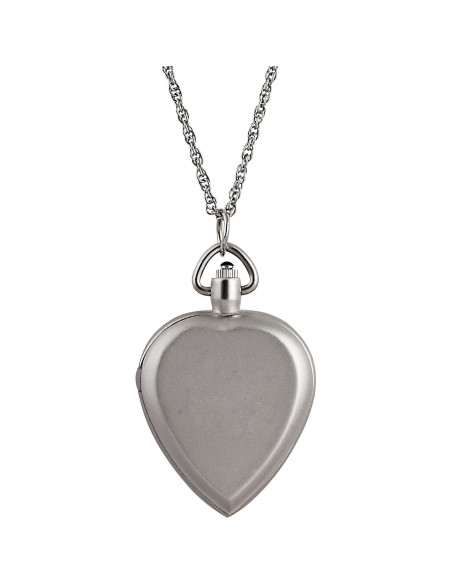 Collar de medallón corazón con moneda colibrí 76.2 cm