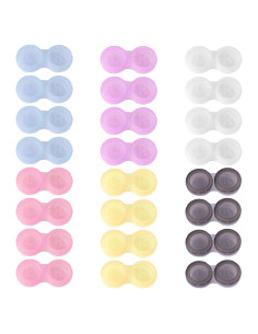 Estuches para Lentes de Contacto Teemico 60 Pcs 6 Colores